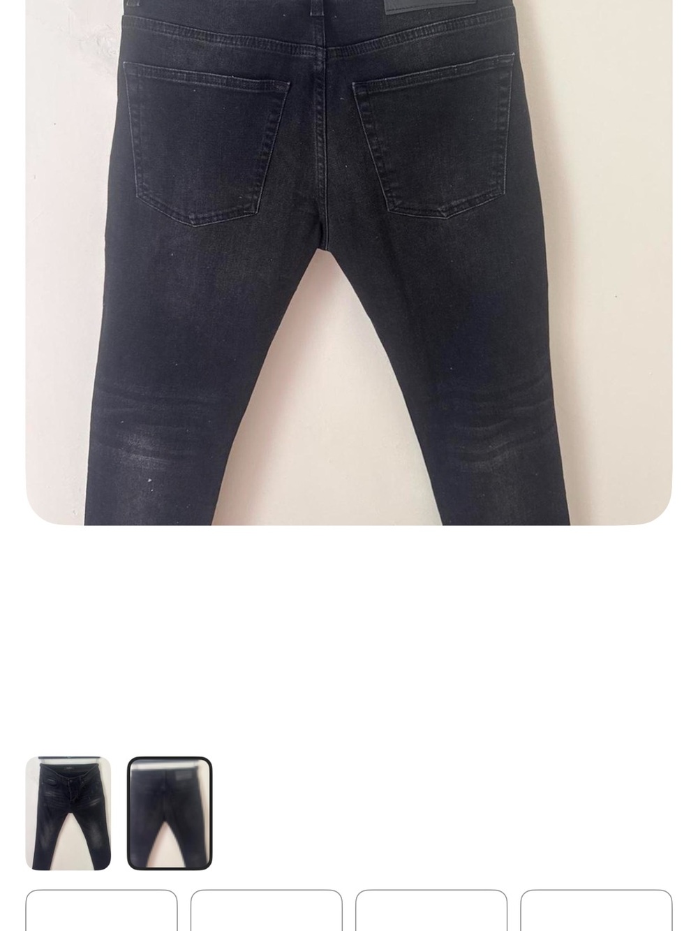 Gucci Men’s Black Skinny Jeans with Subtle Fade - Picture 5 of 6